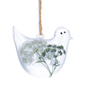Spring Hedgerow Glass Bird