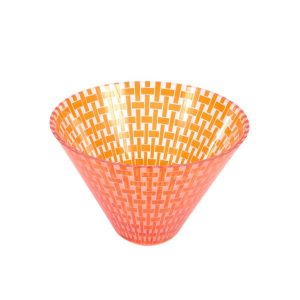 Orange Weave Crystal Bowl