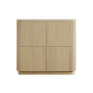 Maru 4-Door Shoe Storage Cabinet, Greige Oak