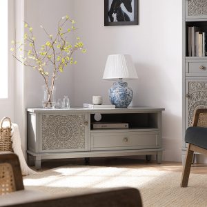 Chantilly Mid Grey Corner TV Unit