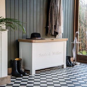 Clanfield White Wellies & Shoe Storage