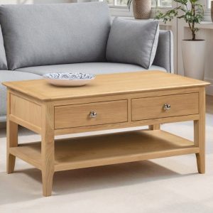 Cotswold Oak Coffee Table with 2 Drawers