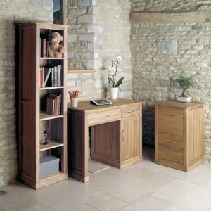 Mobel Oak Tall Narrow Bookcase